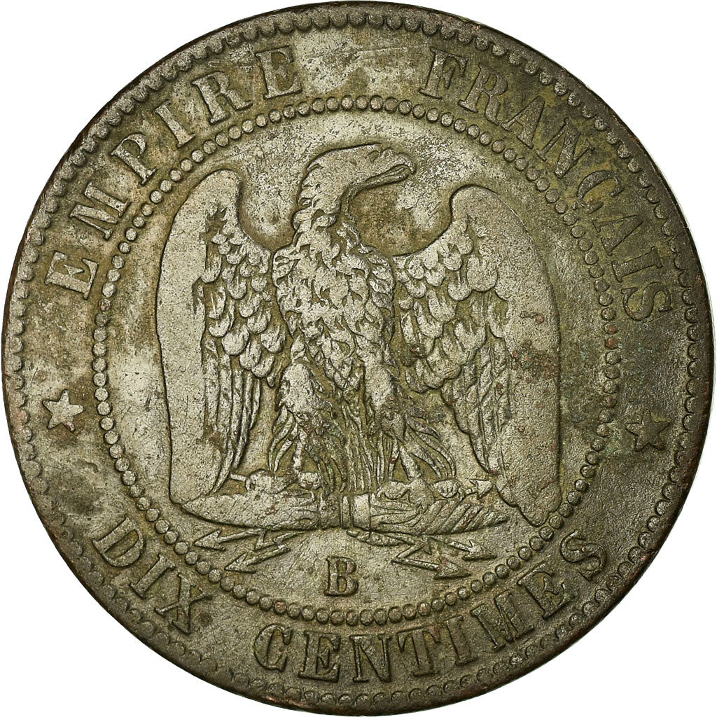 Monnaie, France, Napoleon III, Napoléon III, 10 Centimes, 1857, Rouen, TB+