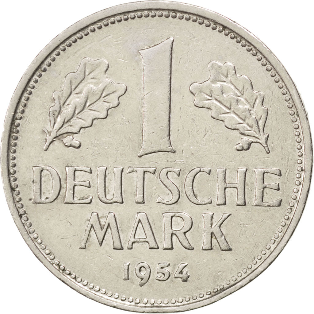 GERMANY - FEDERAL REPUBLIC, Mark, 1954, Hambourg, KM #110, EF(40-45),...