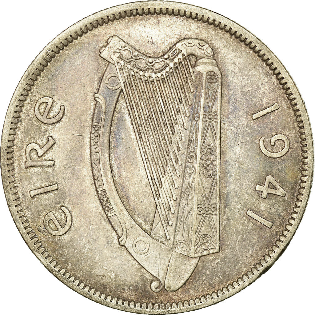 Coin, IRELAND REPUBLIC, 1/2 Crown, 1941, EF(40-45), Silver, KM:16