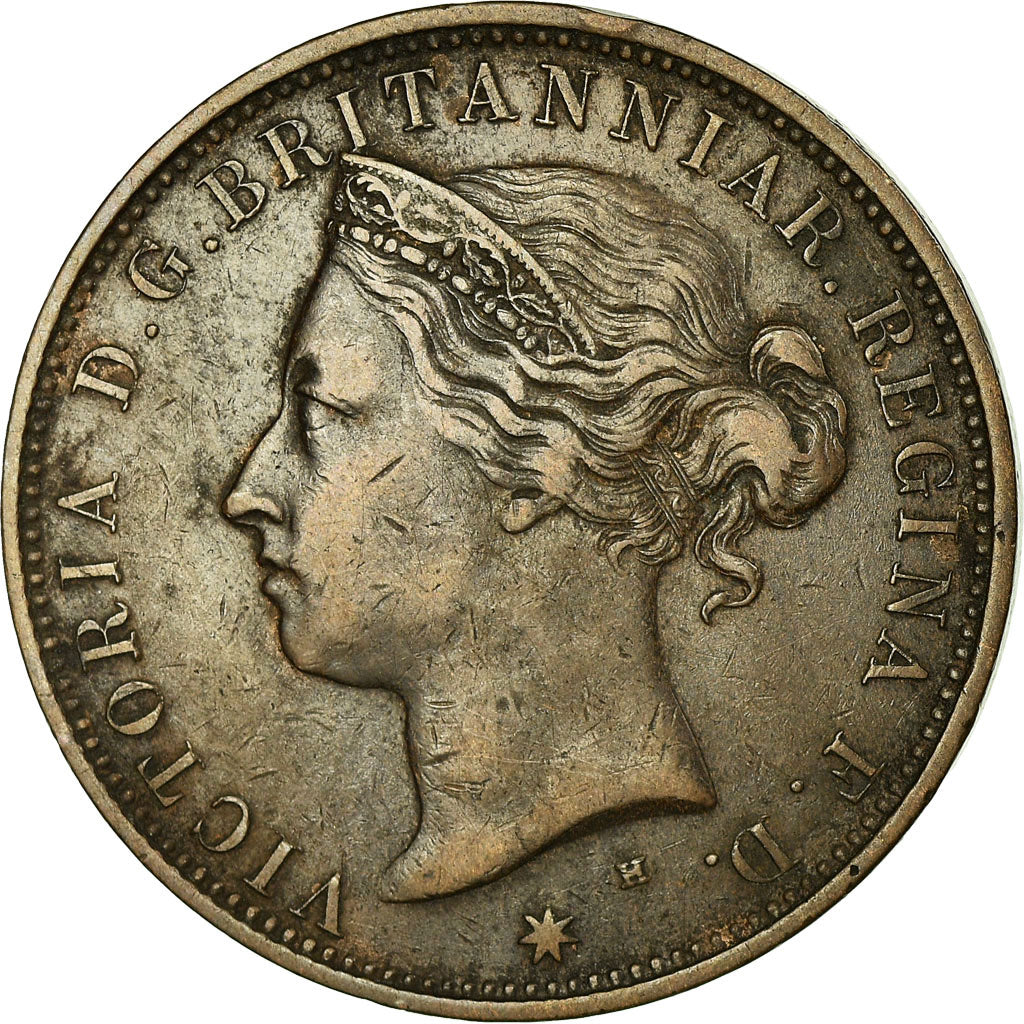 Monnaie, Jersey, Victoria, 1/12 Shilling, 1877, TTB+, Bronze, KM:8