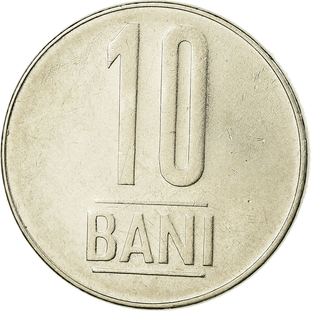 Moeda, Roménia, 10 Bani, 2007, Bucharest, EF(40-45), Aço Niquelado, KM:191