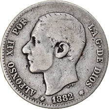 Monnaie, Espagne, Alfonso XII, Peseta, 1882, Madrid, TB+, Argent, KM:686