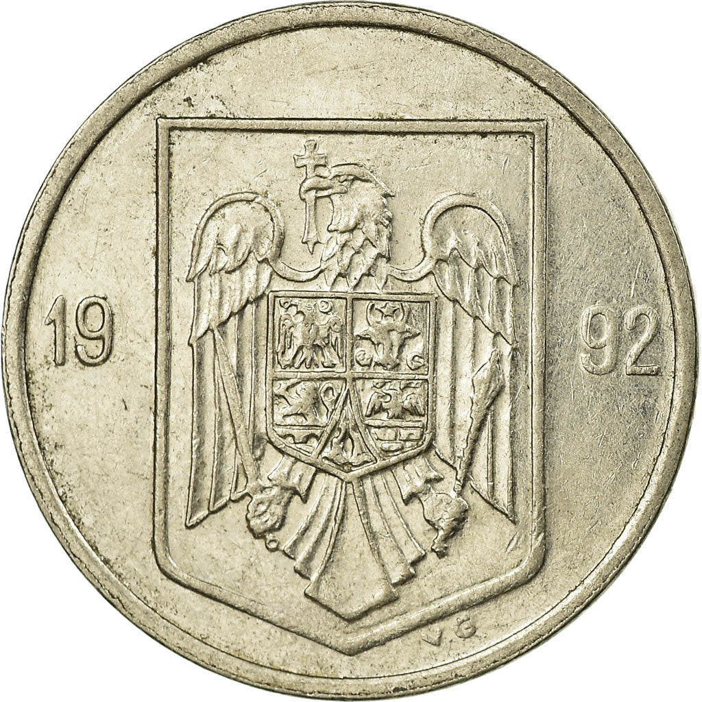 Coin, Romania, 5 Lei, 1992, EF(40-45), Nickel plated steel, KM:114