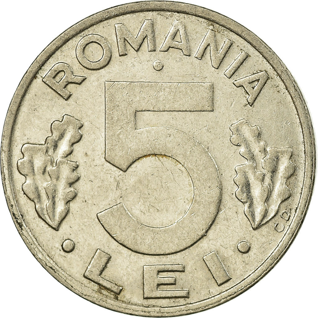 Coin, Romania, 5 Lei, 1992, EF(40-45), Nickel plated steel, KM:114