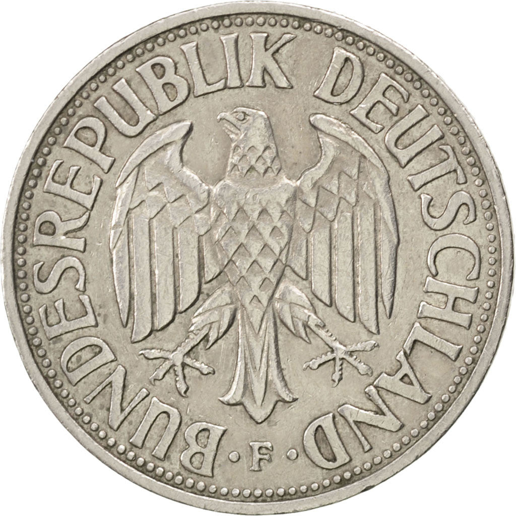 GERMANY - FEDERAL REPUBLIC, Mark, 1957, Stuttgart, KM #110, EF(40-45),...