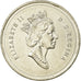 Moneda, Canadá, Elizabeth II, 25 Cents, 1990, Royal Canadian Mint, Ottawa, MBC