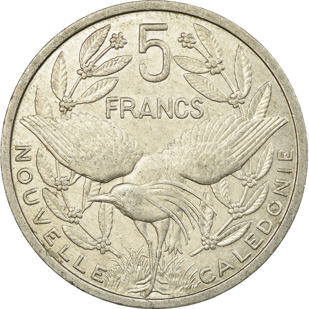 Moneta, Nuova Caledonia, 5 Francs, 1983, Paris, BB, Alluminio, KM:16
