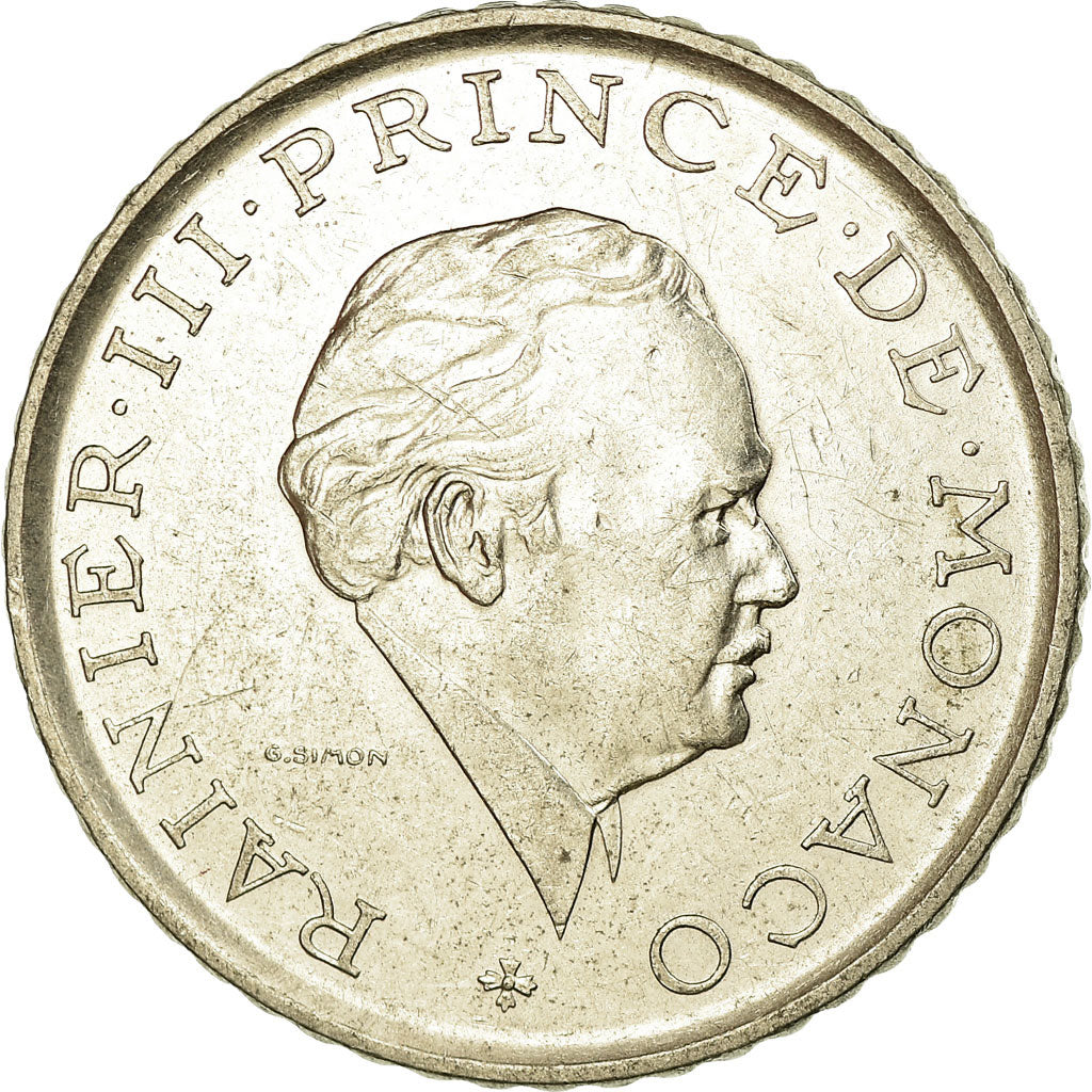 Moeda, Mónaco, Rainier III, 2 Francs, 1981, EF(40-45), Níquel, KM:157