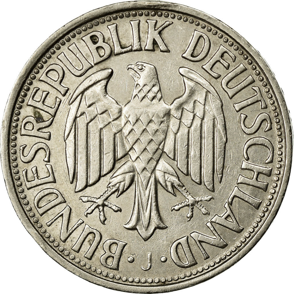 Coin, GERMANY - FEDERAL REPUBLIC, Mark, 1954, Hambourg, EF(40-45)