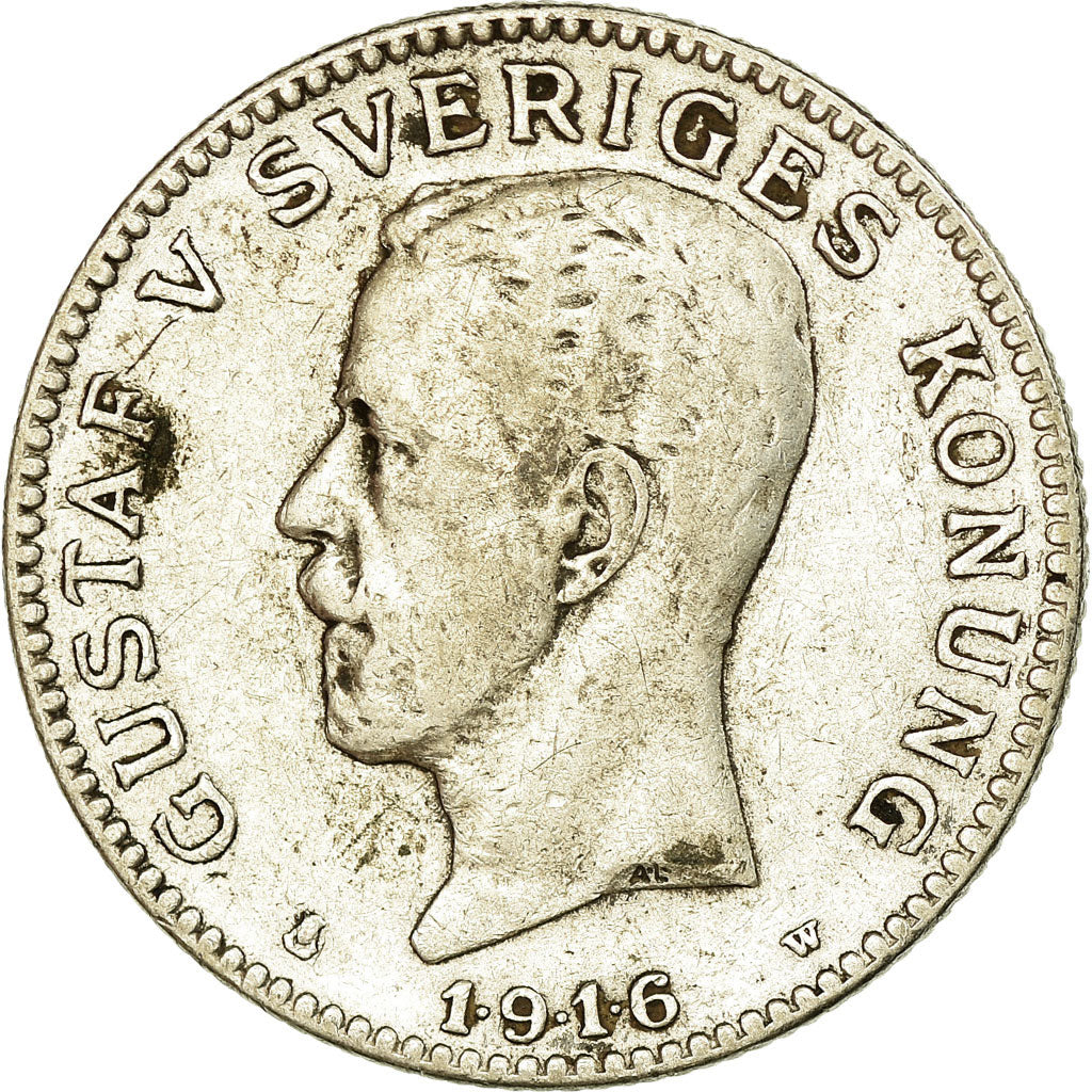 Monnaie, Suède, Gustaf V, Krona, 1916, TTB, Argent, KM:786.1