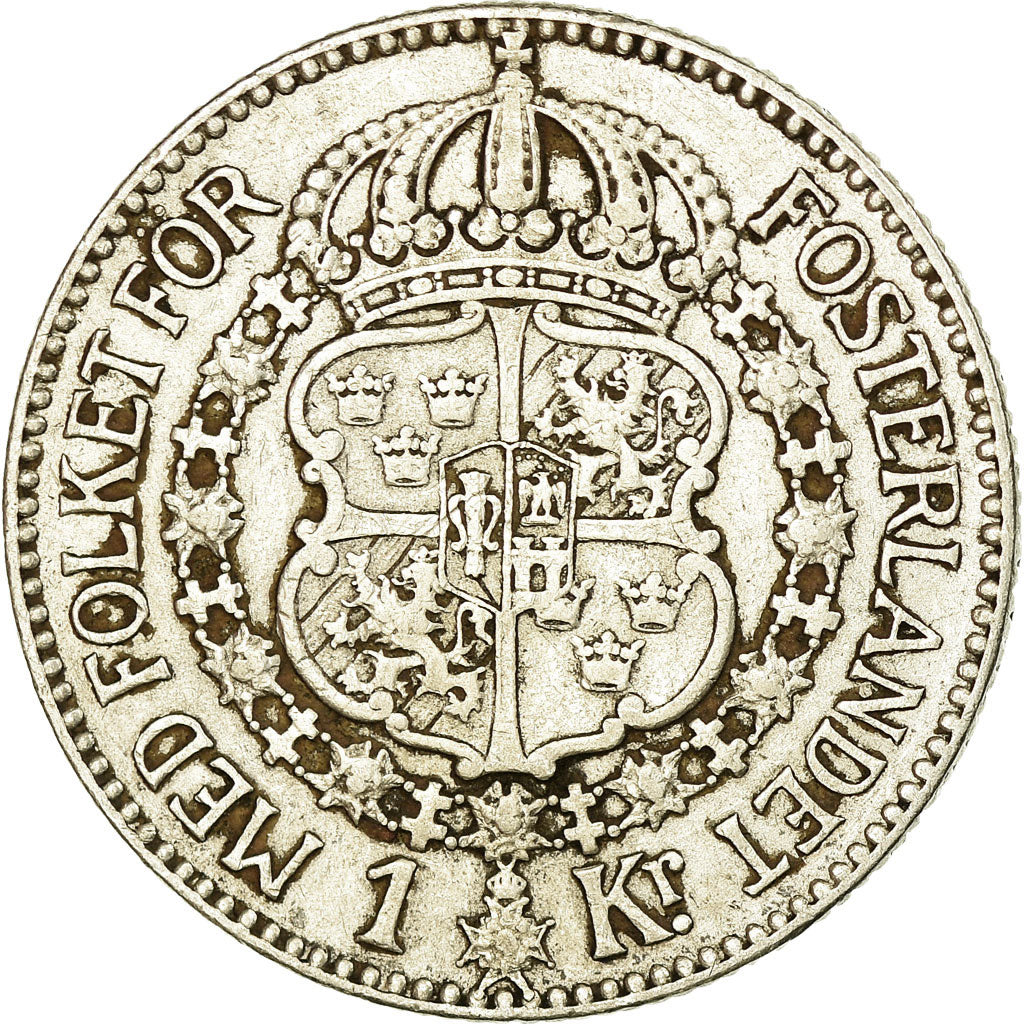 Monnaie, Suède, Gustaf V, Krona, 1916, TTB, Argent, KM:786.1