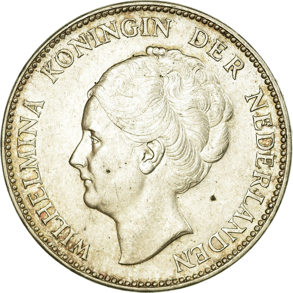 Coin, Netherlands, Wilhelmina I, Gulden, 1938, EF(40-45), Silver, KM:161.1