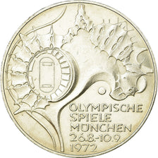 Coin, GERMANY - FEDERAL REPUBLIC, 10 Mark, 1972, Hamburg, AU(55-58), Silver