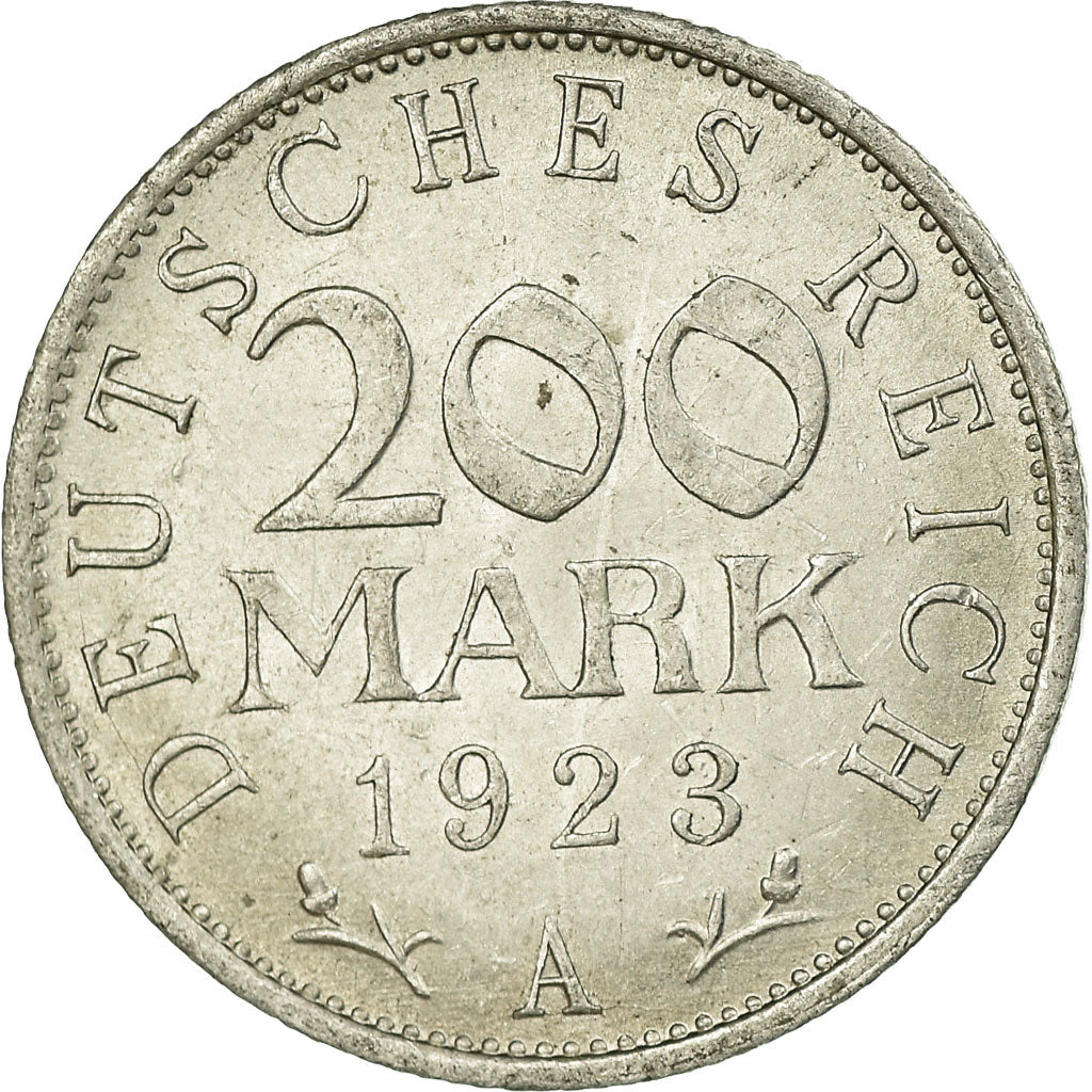 Moeda, ALEMANHA, REPÚBLICA DE WEIMAR, 200 Mark, 1923, Berlin, EF(40-45)