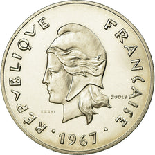 Coin, New Caledonia, 50 Francs, 1967, Paris, ESSAI, MS(63), Nickel, KM:E13