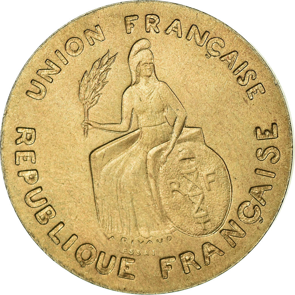 Coin, New Caledonia, 2 Francs, 1948, Paris, ESSAI, MS(63), Nickel-Bronze, KM:E6