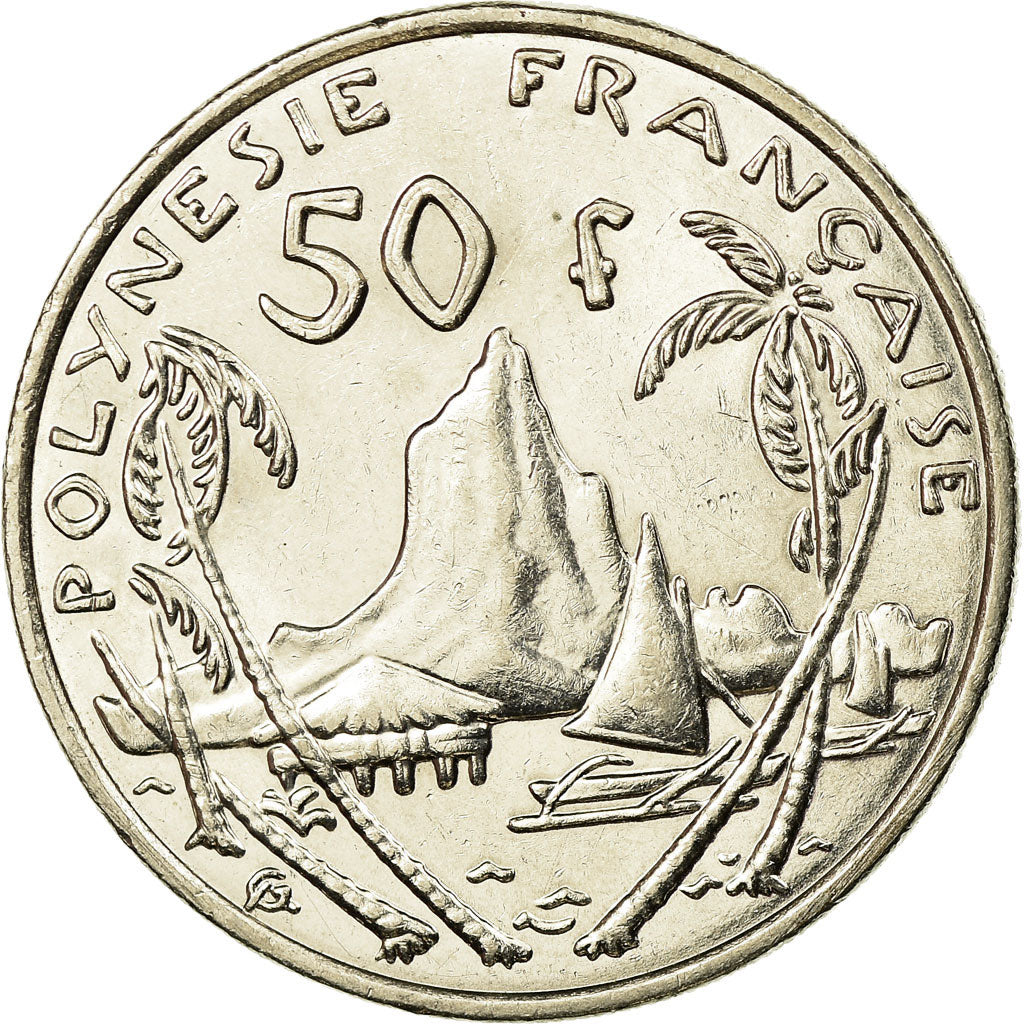Coin, French Polynesia, 50 Francs, 2003, Paris, AU(55-58), Nickel, KM:13