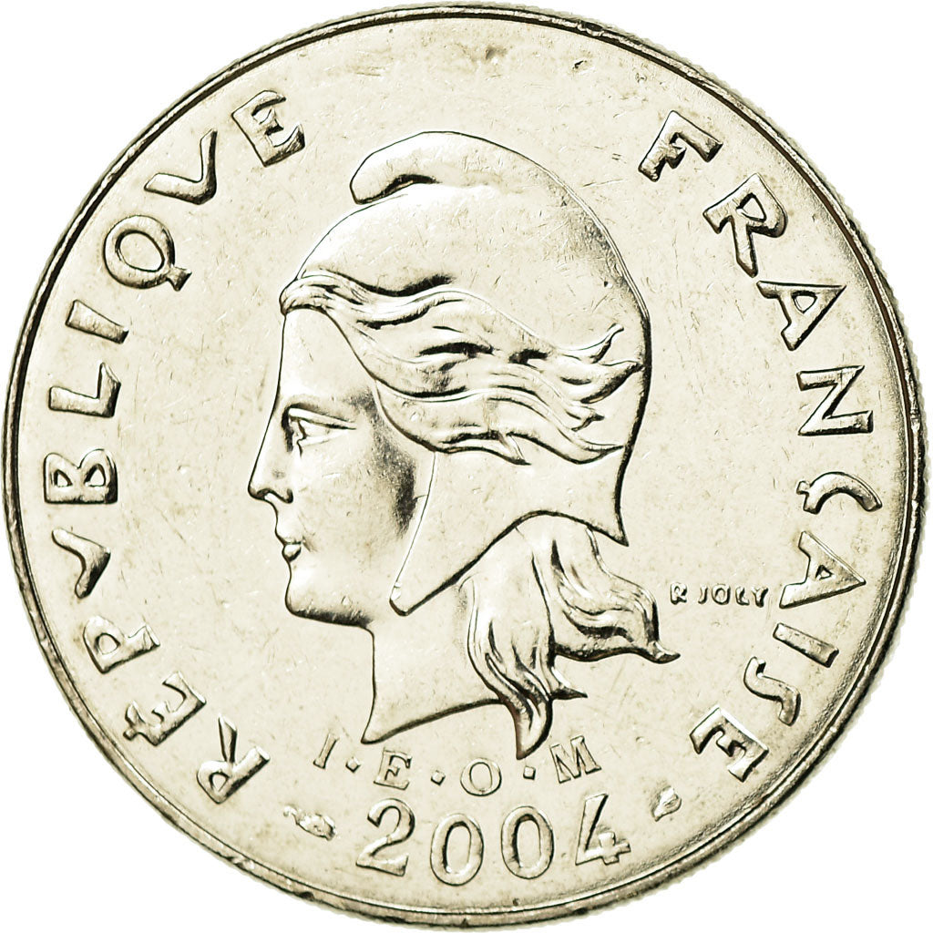 Coin, French Polynesia, 20 Francs, 2004, Paris, AU(55-58), Nickel, KM:9