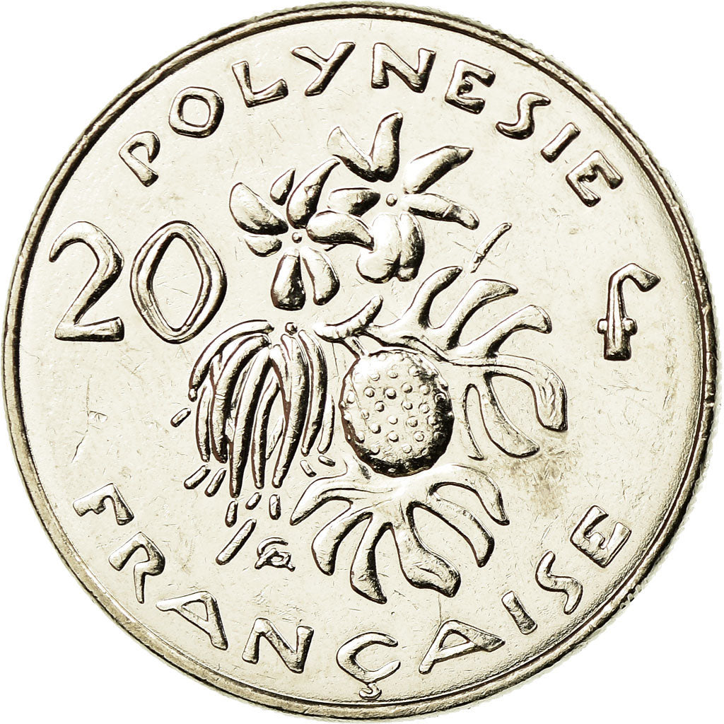 Coin, French Polynesia, 20 Francs, 2004, Paris, AU(55-58), Nickel, KM:9
