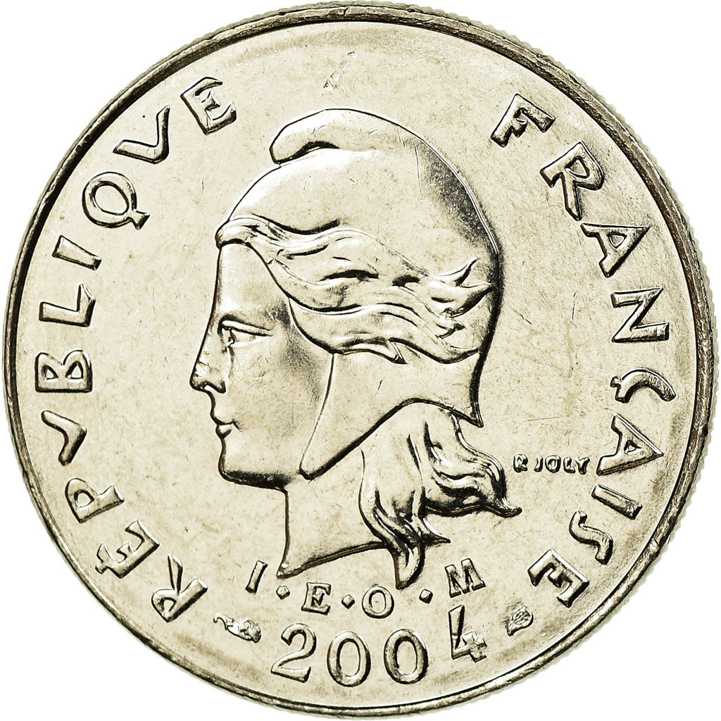 Coin, French Polynesia, 10 Francs, 2004, Paris, MS(63), Nickel, KM:8