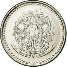Coin, Brazil, 50 Centavos, 1986, MS(63), Stainless Steel, KM:604