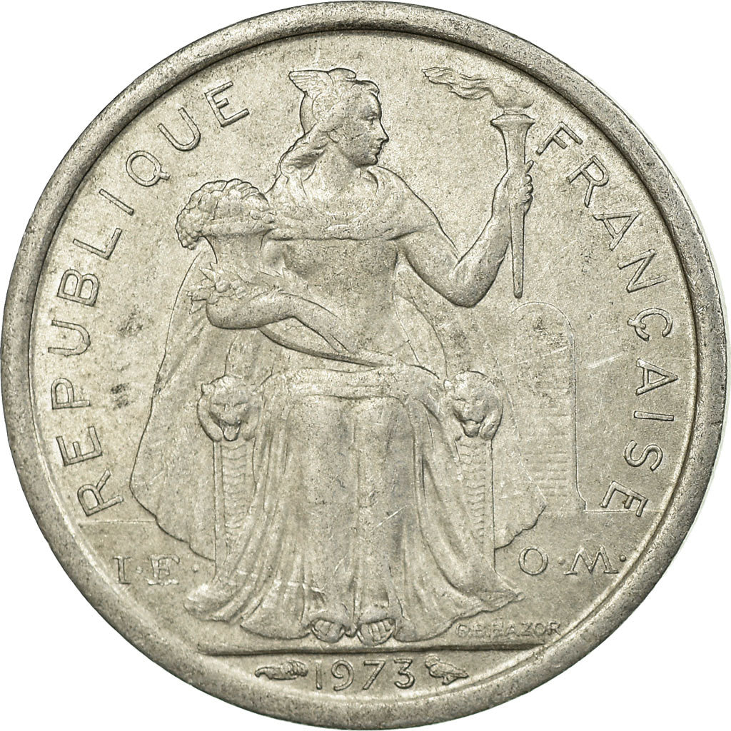 Coin, New Caledonia, Franc, 1973, Paris, EF(40-45), Aluminum, KM:10