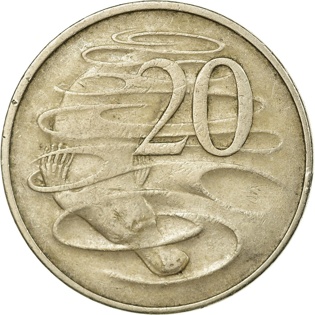 Monnaie, Australie, Elizabeth II, 20 Cents, 1966, TB+, Copper-nickel, KM:66