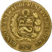 Coin, Peru, 1/2 Sol, 1967, Lima, EF(40-45), Brass, KM:247