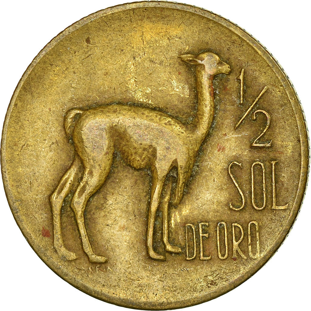 Coin, Peru, 1/2 Sol, 1967, Lima, EF(40-45), Brass, KM:247