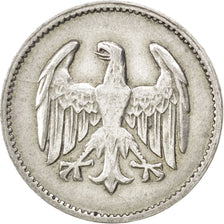 GERMANY, WEIMAR REPUBLIC, Mark, 1924, Stuttgart, KM #42, EF(40-45), Silver, 23,.