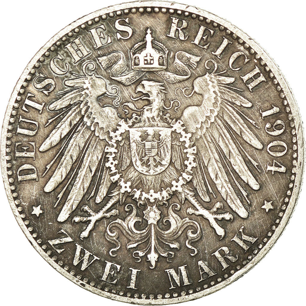 Moneta, Stati tedeschi, HAMBURG, 2 Mark, 1904, Hamburg, BB, Argento, KM:612