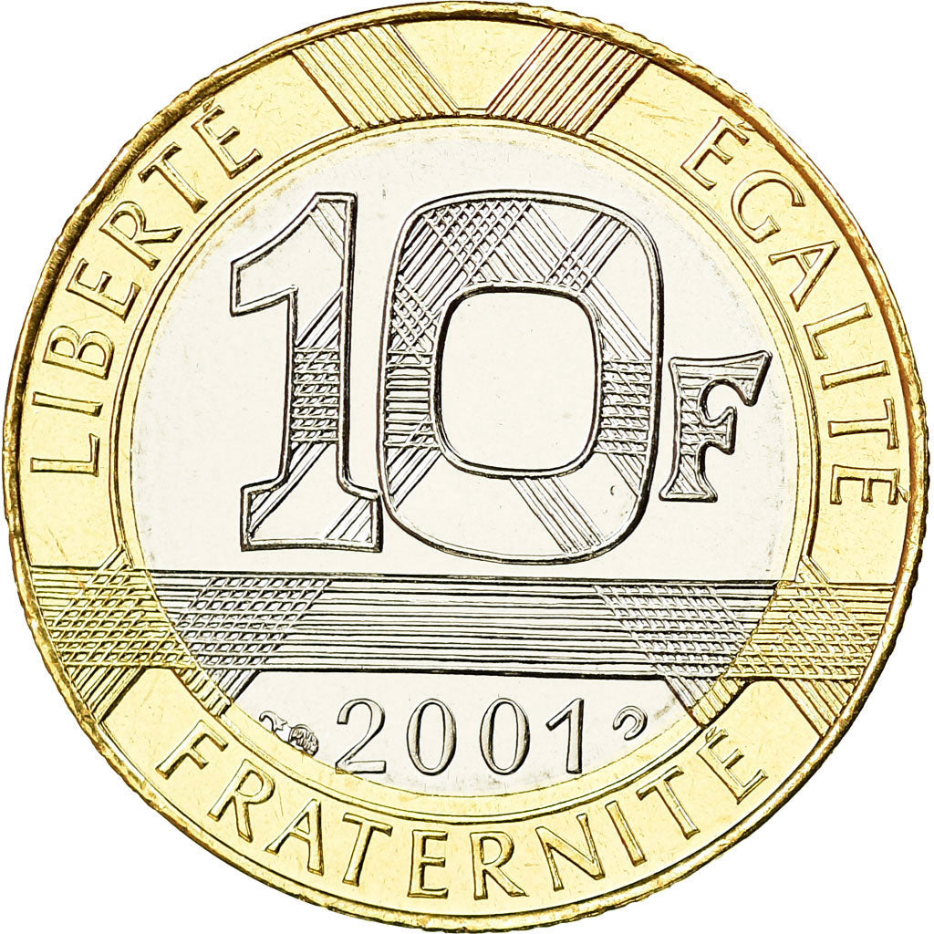 Munten, Frankrijk, Génie, 10 Francs, 2001, FDC, Aluminum-Bronze, KM:964.2