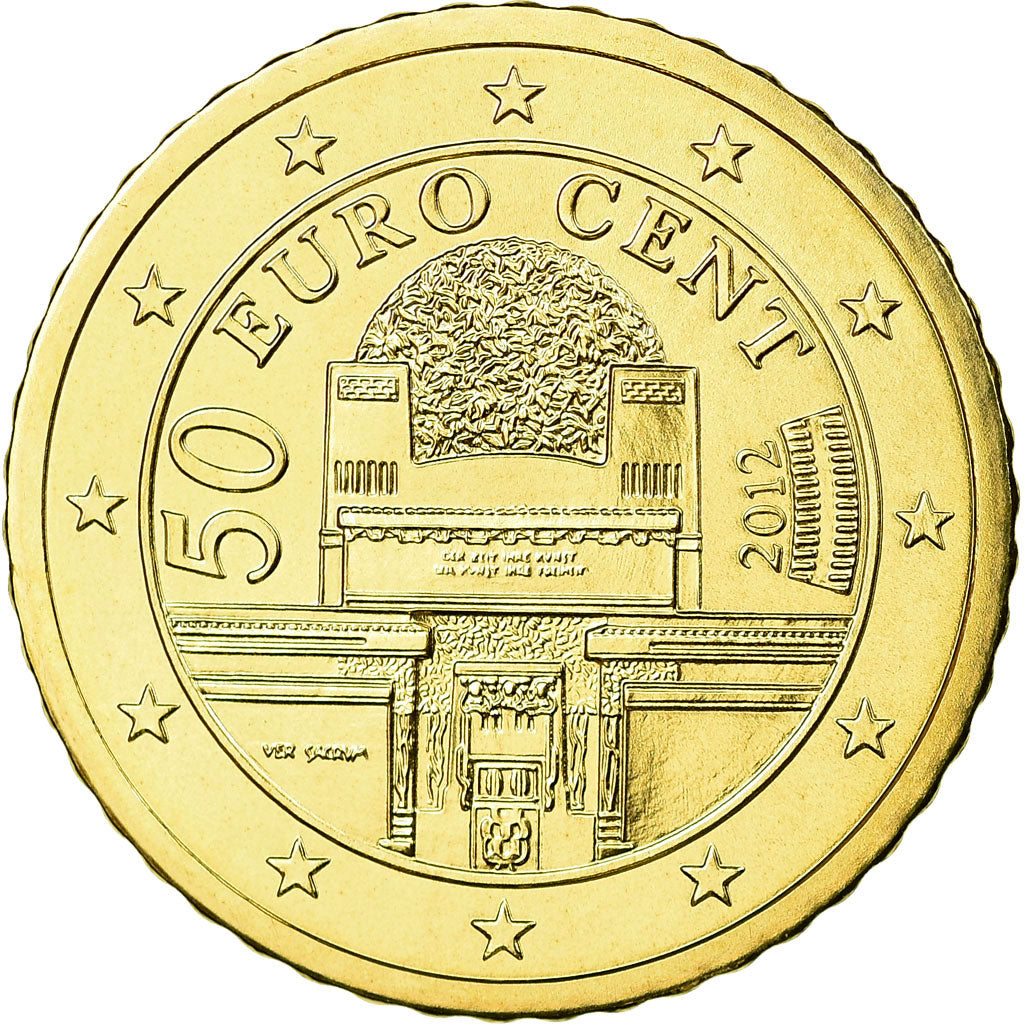 Austria, 50 Euro Cent, 2012, MS(63), Brass, KM:3141