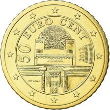 Austria, 50 Euro Cent, 2012, MS(63), Brass, KM:3141