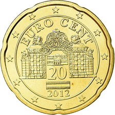 Oostenrijk, 20 Euro Cent, 2012, UNC-, Tin, KM:3140