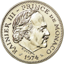 Coin, Monaco, Rainier III, 5 Francs, 1974, FDC, MS(65-70), Copper-nickel