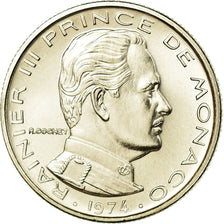 Coin, Monaco, Rainier III, 1/2 Franc, 1974, FDC, MS(65-70), Nickel, KM:145
