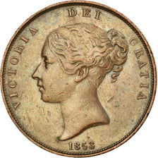 Coin, Great Britain, Victoria, Penny, 1853, EF(40-45), Copper, KM:739