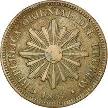 Coin, Uruguay, 2 Centesimos, 1869, Uruguay Mint, Paris, Berlin, Vienna