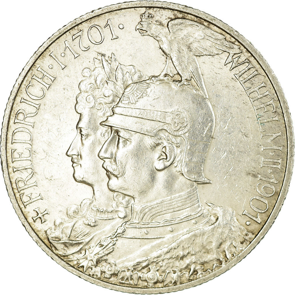 Coin, German States, PRUSSIA, Wilhelm II, 2 Mark, 1901, Berlin, EF(40-45)