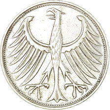 Coin, GERMANY - FEDERAL REPUBLIC, 5 Mark, 1963, Stuttgart, EF(40-45), Silver