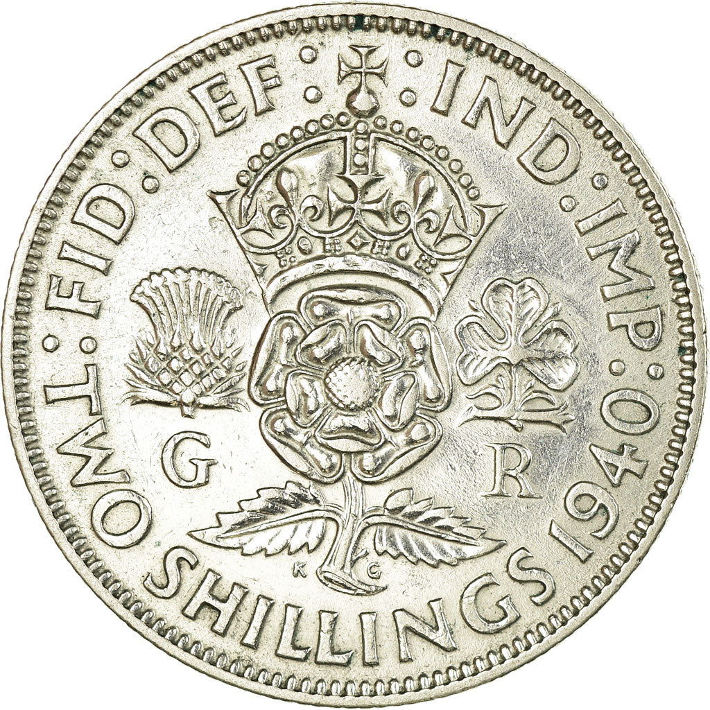 Coin, Great Britain, George VI, Florin, Two Shillings, 1940, EF(40-45), Silver