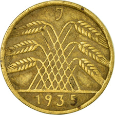 Coin, GERMANY, WEIMAR REPUBLIC, 5 Reichspfennig, 1935, Hambourg, EF(40-45)