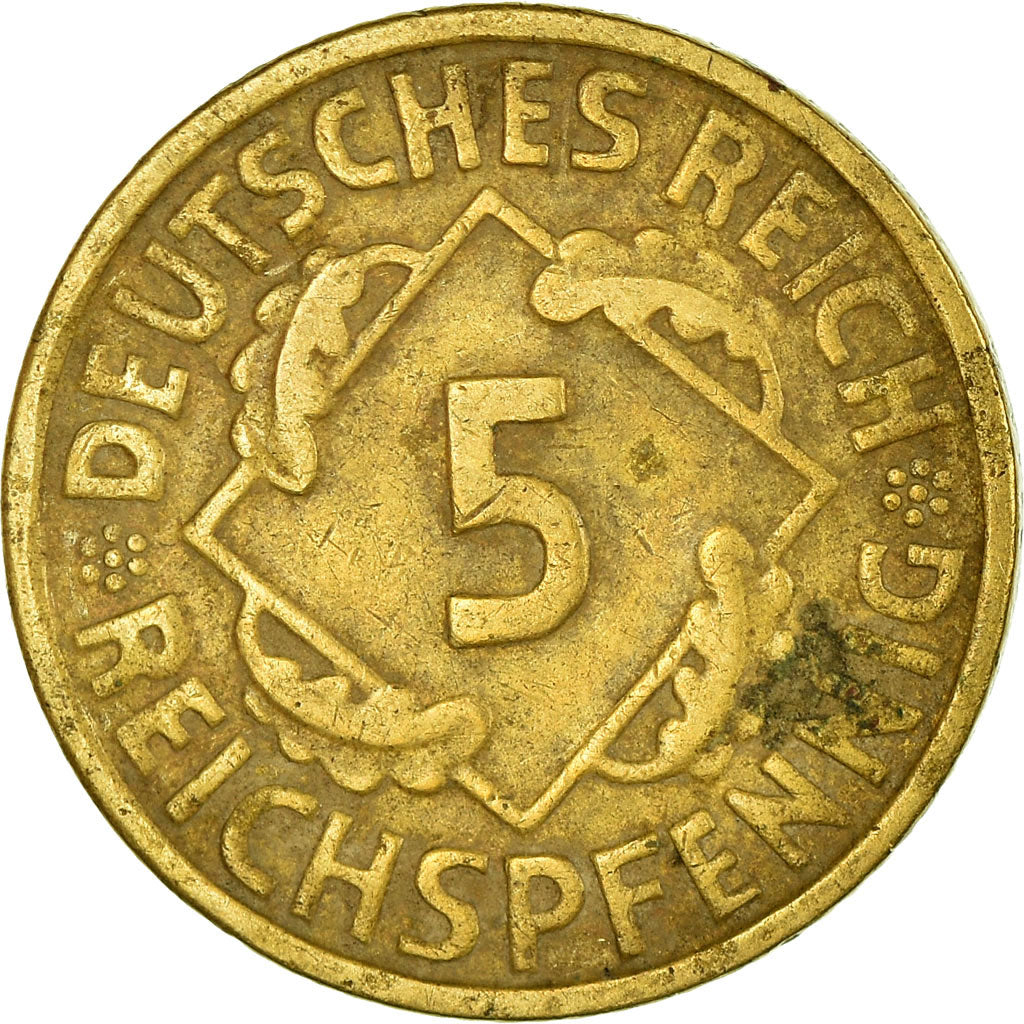 Coin, GERMANY, WEIMAR REPUBLIC, 5 Reichspfennig, 1935, Hambourg, EF(40-45)