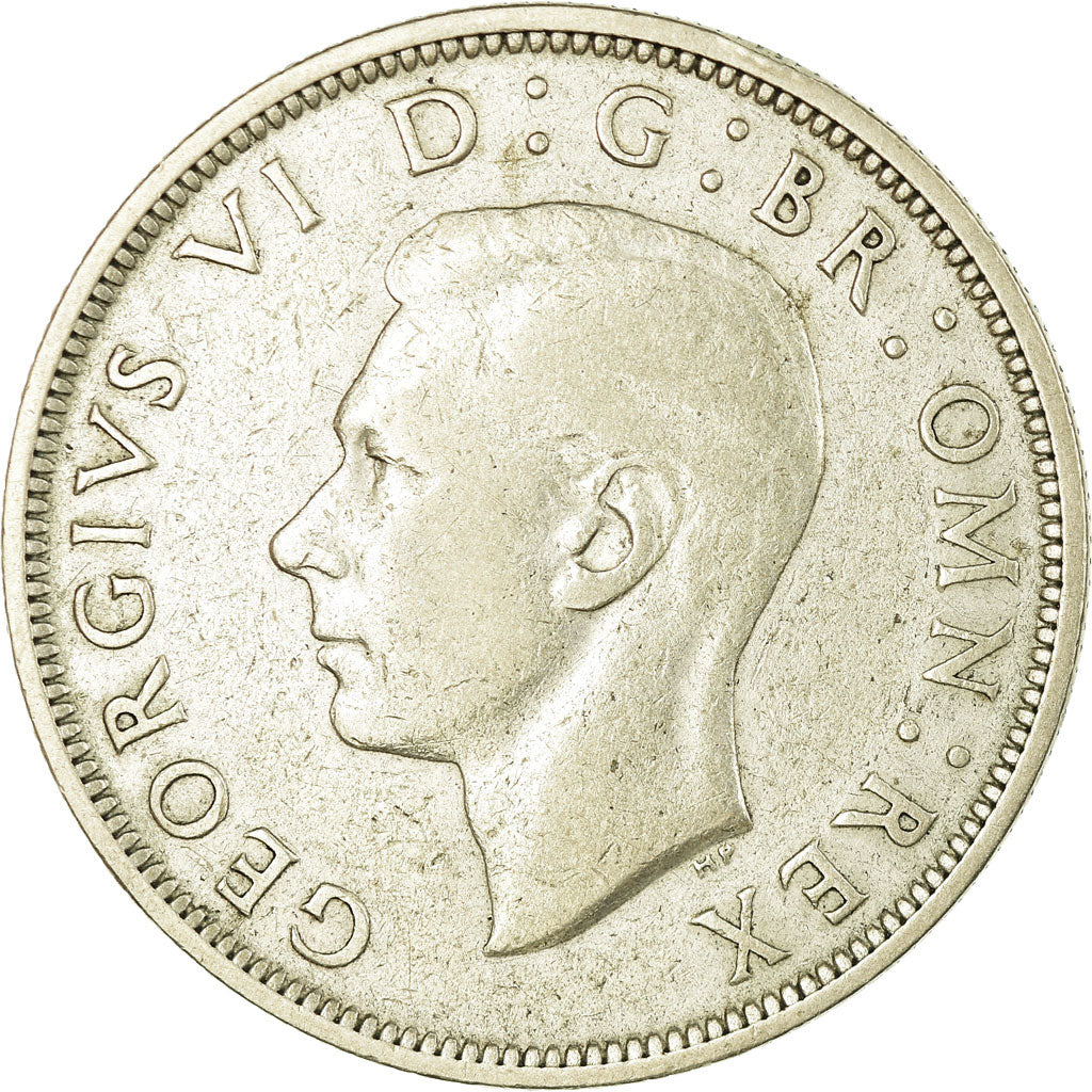 Coin, Great Britain, George VI, 1/2 Crown, 1945, EF(40-45), Silver, KM:856