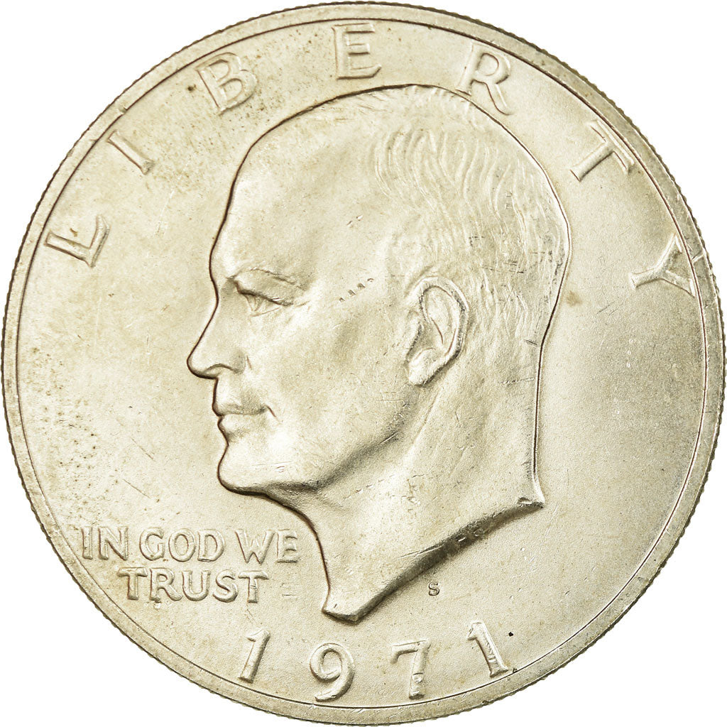 Coin, United States, Eisenhower Dollar, Dollar, 1971, U.S. Mint, San Francisco
