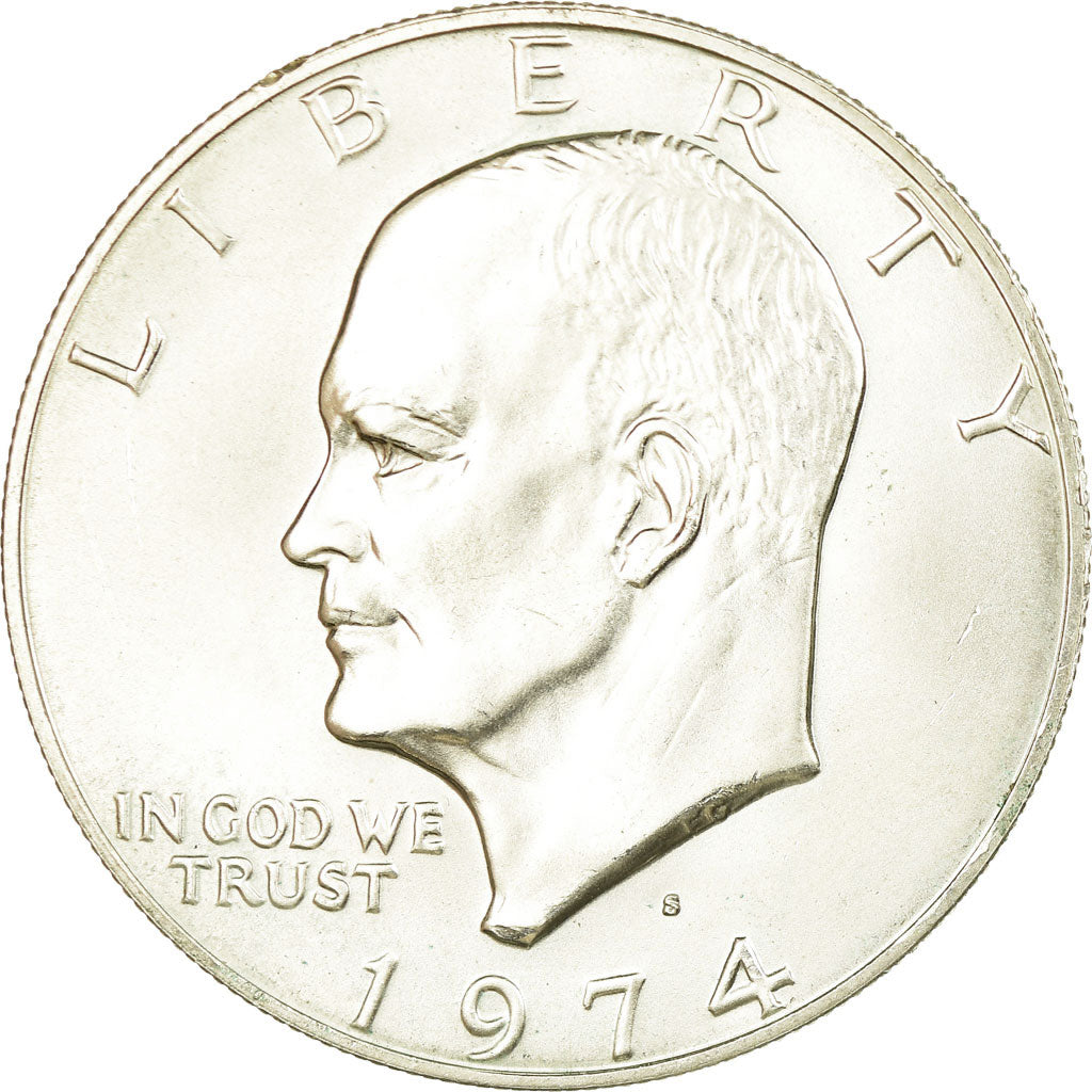 Coin, United States, Eisenhower Dollar, Dollar, 1974, U.S. Mint, San Francisco