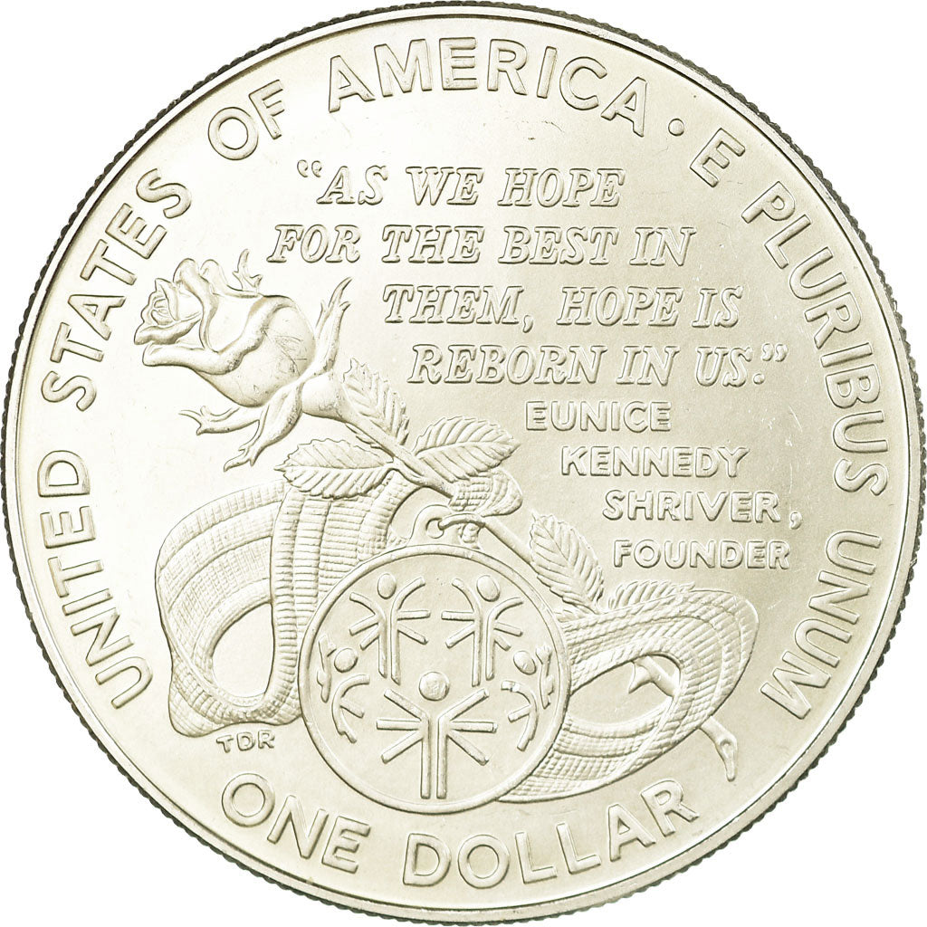 Coin, United States, Special Olympics World Games, Dollar, 1995, U.S. Mint, West