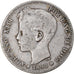 Coin, Spain, Alfonso XIII, Peseta, 1899, Valencia, VF(20-25), Silver, KM:706