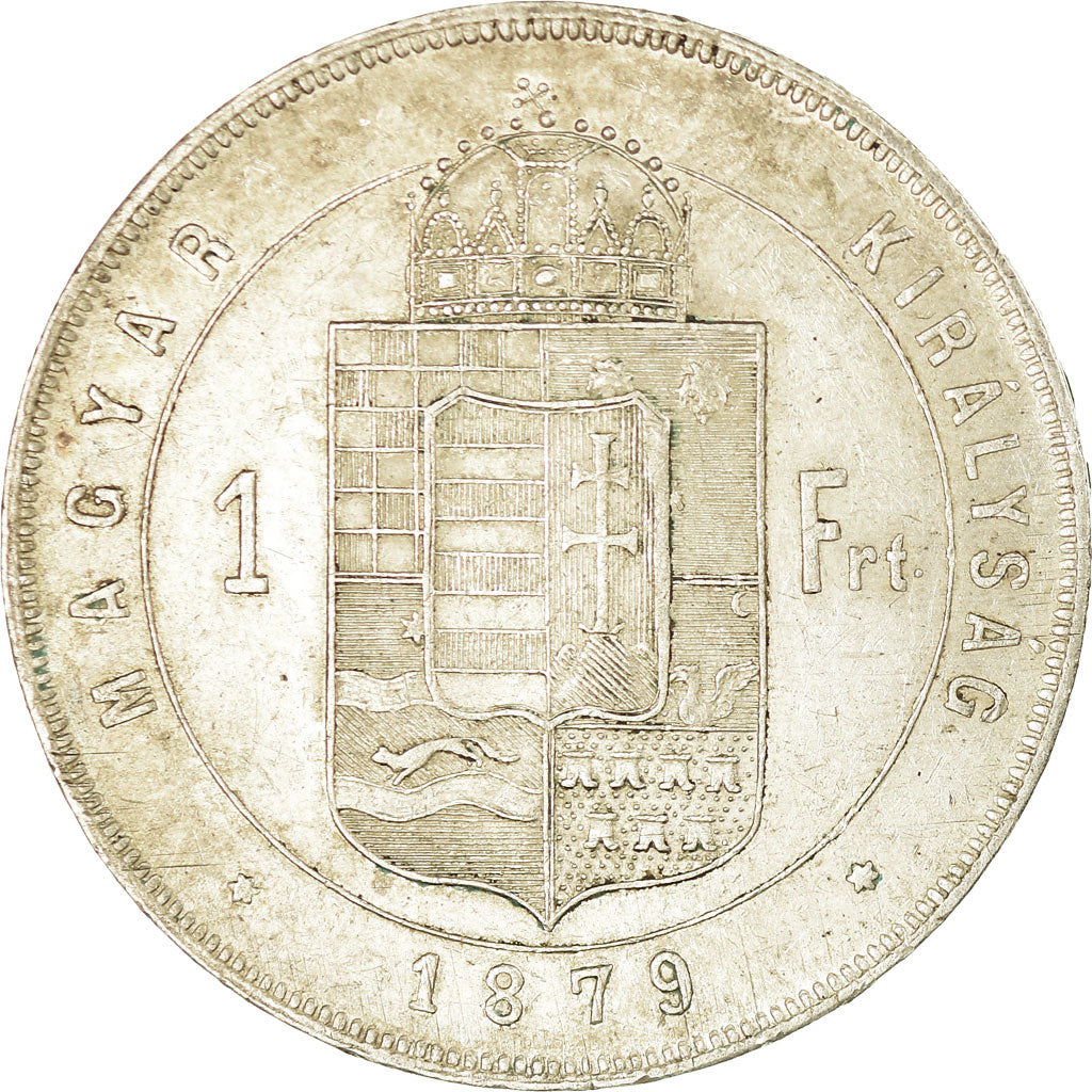 Coin, Hungary, Franz Joseph I, Forint, 1879, Kremnitz, AU(50-53), Silver